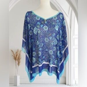 Talbots floral print scarf top